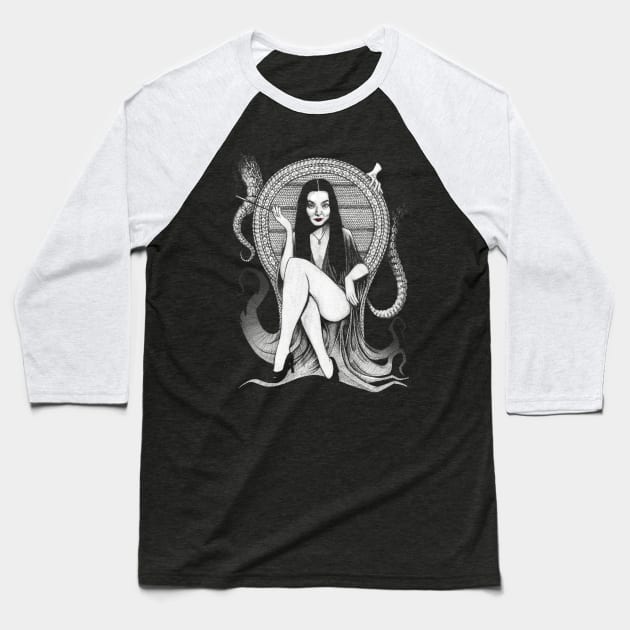 Madam Addams Baseball T-Shirt by SquareDog